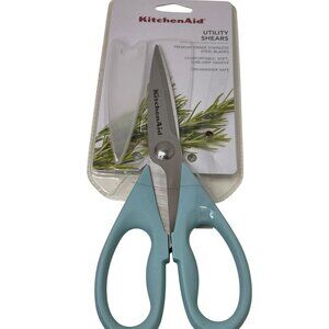 KitchenAid Ice Blue Utility Shears With Stainless Steel Blades Dishwasher Safe